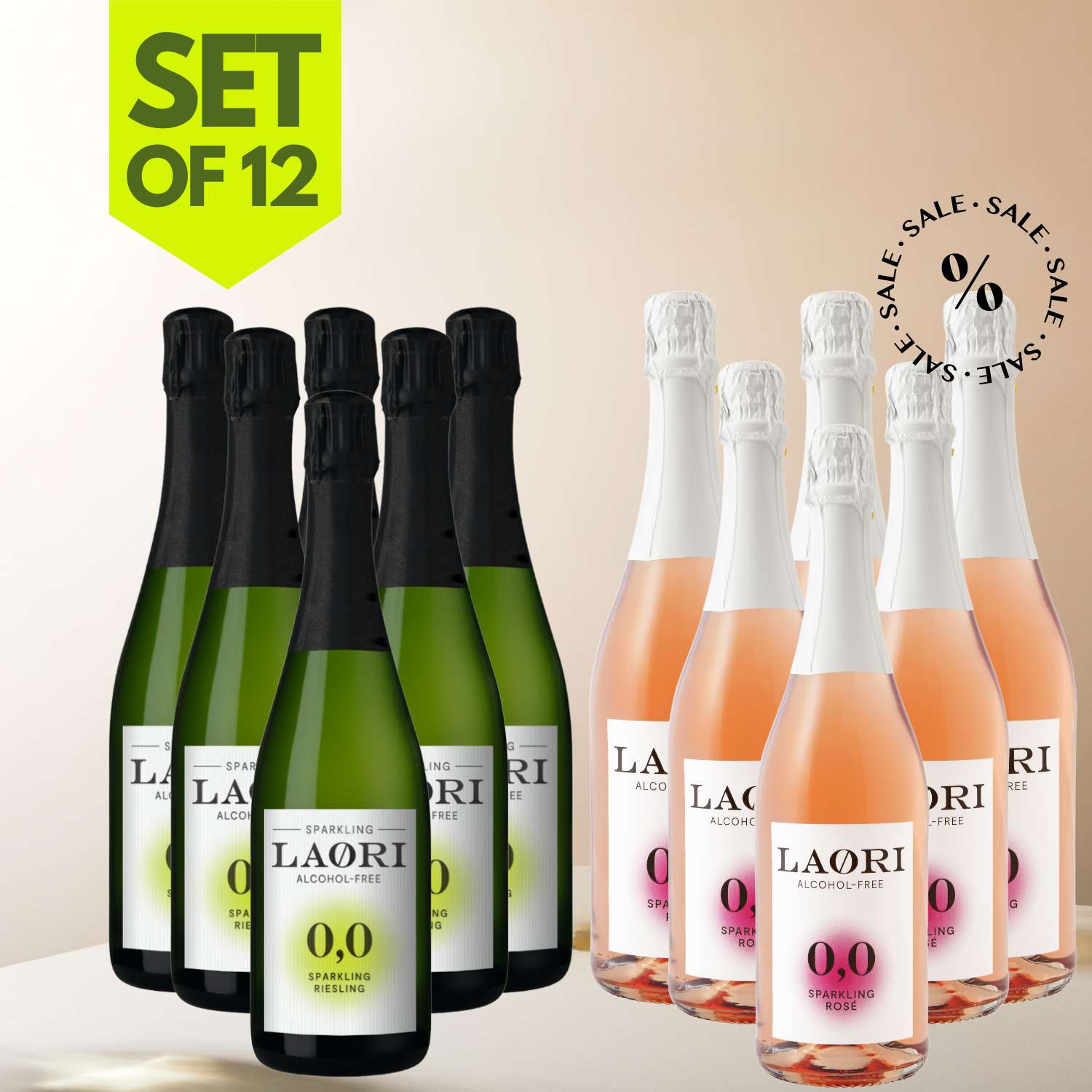 Coffret de 12 : 6x Riesling Pétillant + 6x Rosé Pétillant (0,75L)