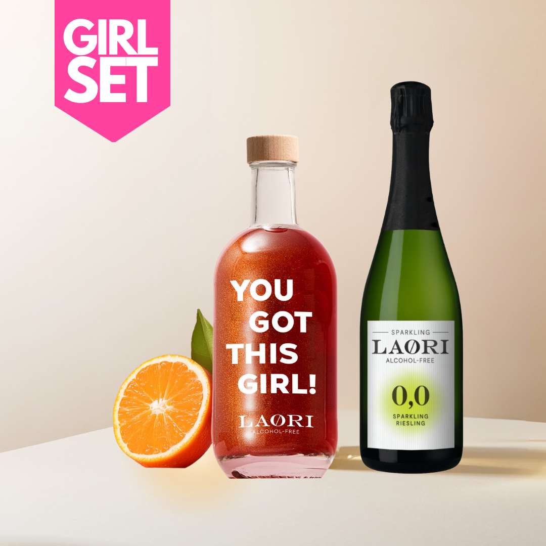 Alkoholfreier Glitzer Spritz Set mit Sekt - Limited Girl Power Edition